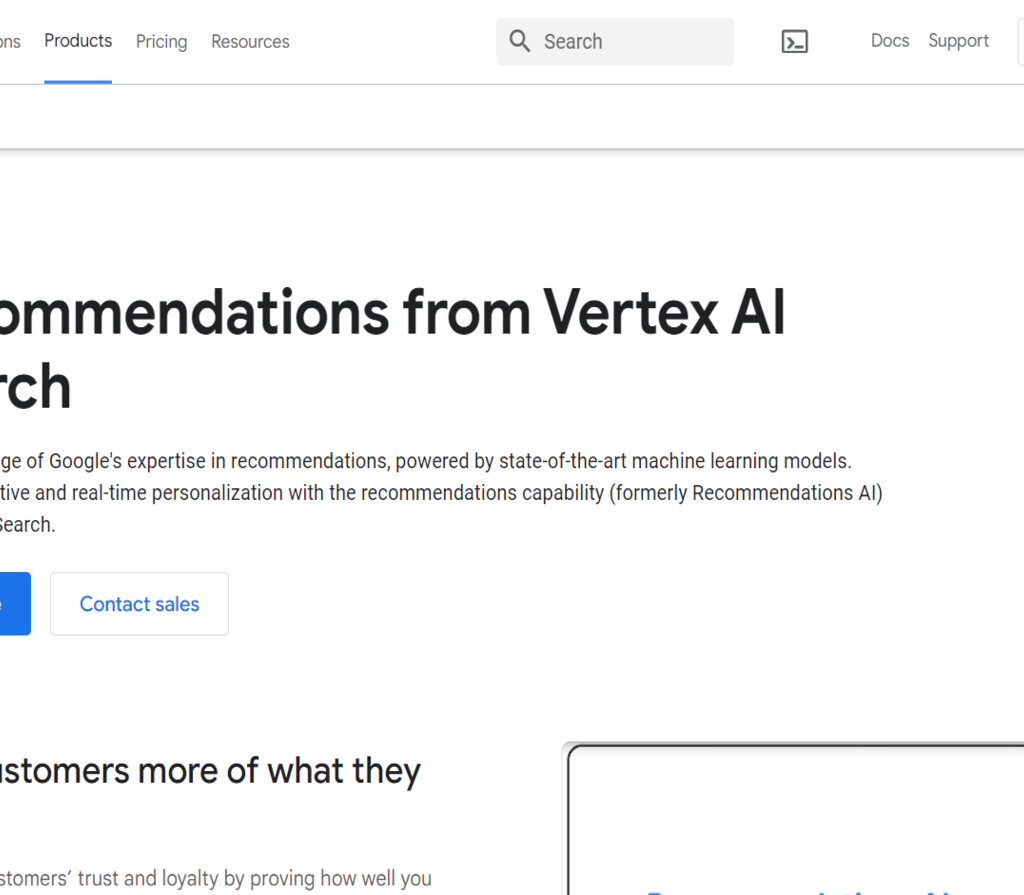 Google Cloud: AI Recommendation